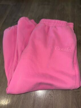 Comfrt Pink Fleece Sweatpants - 3XL